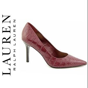 Ralph Lauren burgundy sarina pump
